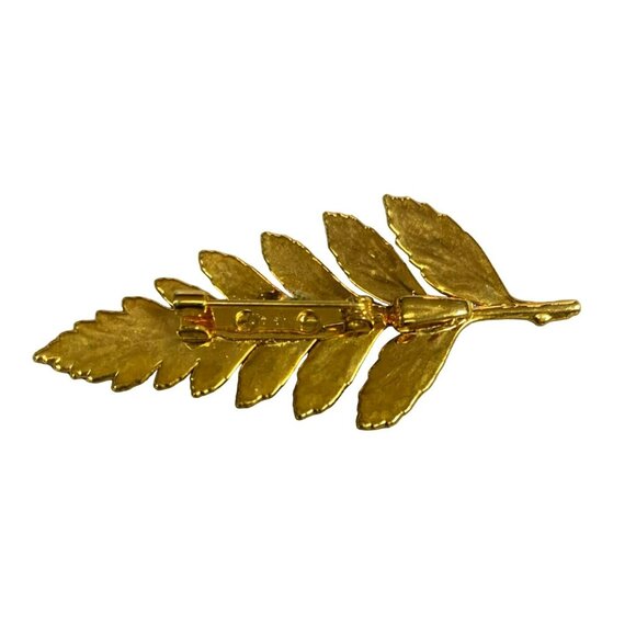 Vintage Gold Silver and Bronze Toned Leaf Brooches - EUC - Avon - Picture 5 of 9
